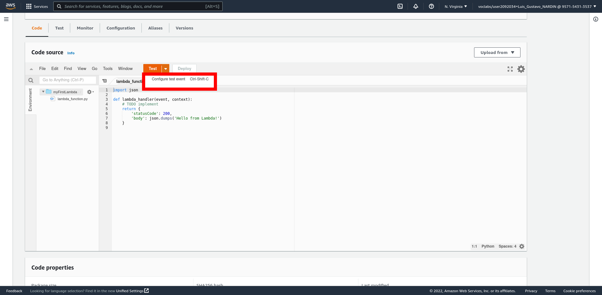 Configure Test