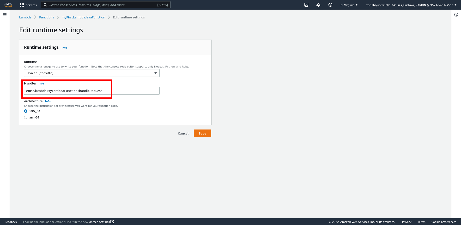 Runtime Setting Handler